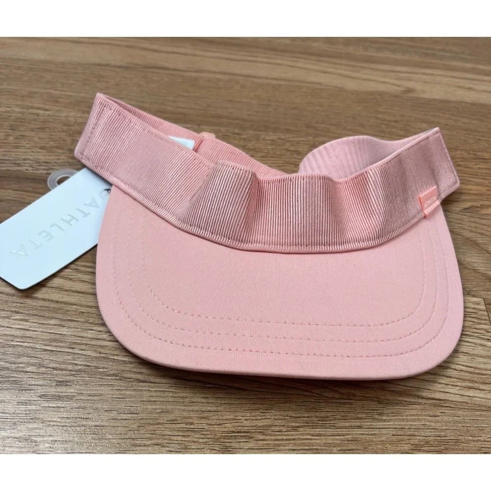 Athleta Ribbed Visor‎ Hat, Peach, Women's One Size, NEW